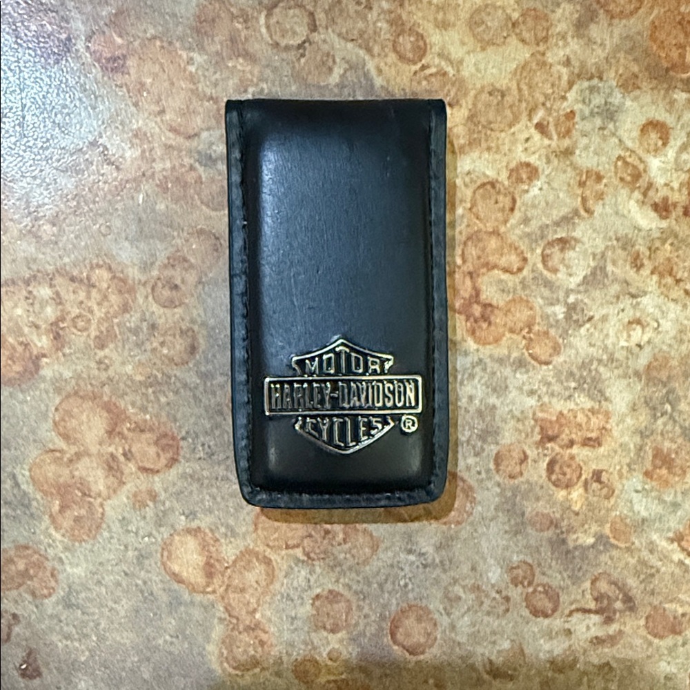Harley-Davidson Black Leather Money Clip